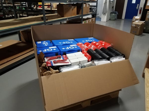 Cardboard box of Groebner equipment