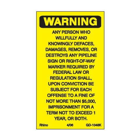 Warning Vandalism Yellow