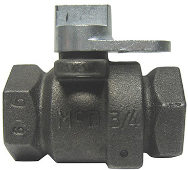 A Y Ball Valve Black Iron Non Insulated