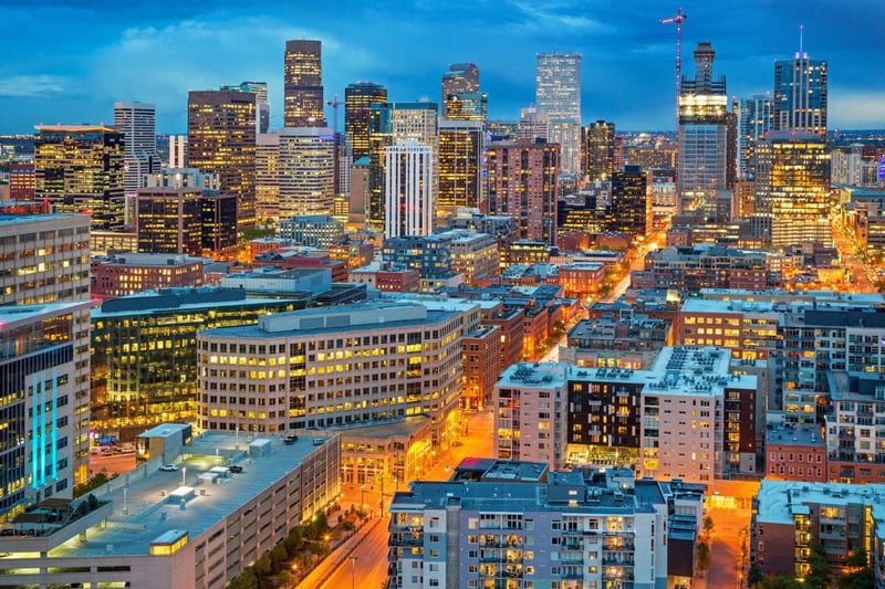 Denver colorado night shutterstock 631653890courtesy Neil Podoll